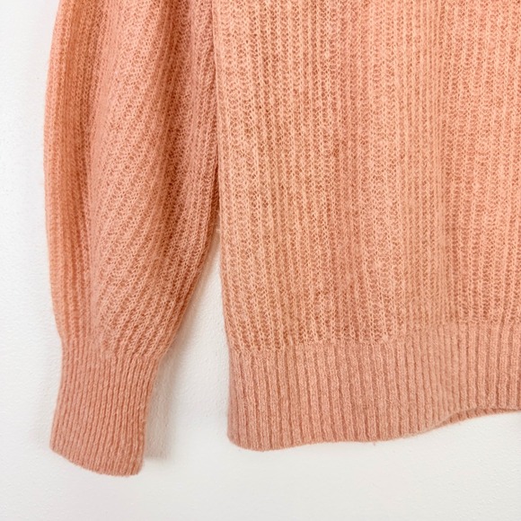 EVERLANE The Cocoon Crew Alpaca Wool Blend Sweater Size M Blush Pink Lightweight - Picture 4 of 14